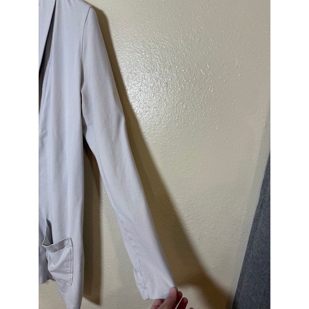 J.Jill‎ Women Cardigan Sweater M Grey Shawl Collar Button Front Cotton Modal - Picture 5 of 11